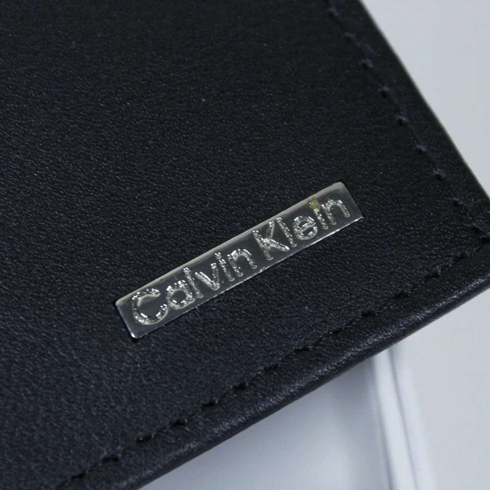 Calvin Klein Leather Wallet with RFID Protection - New in Box - Men's Black